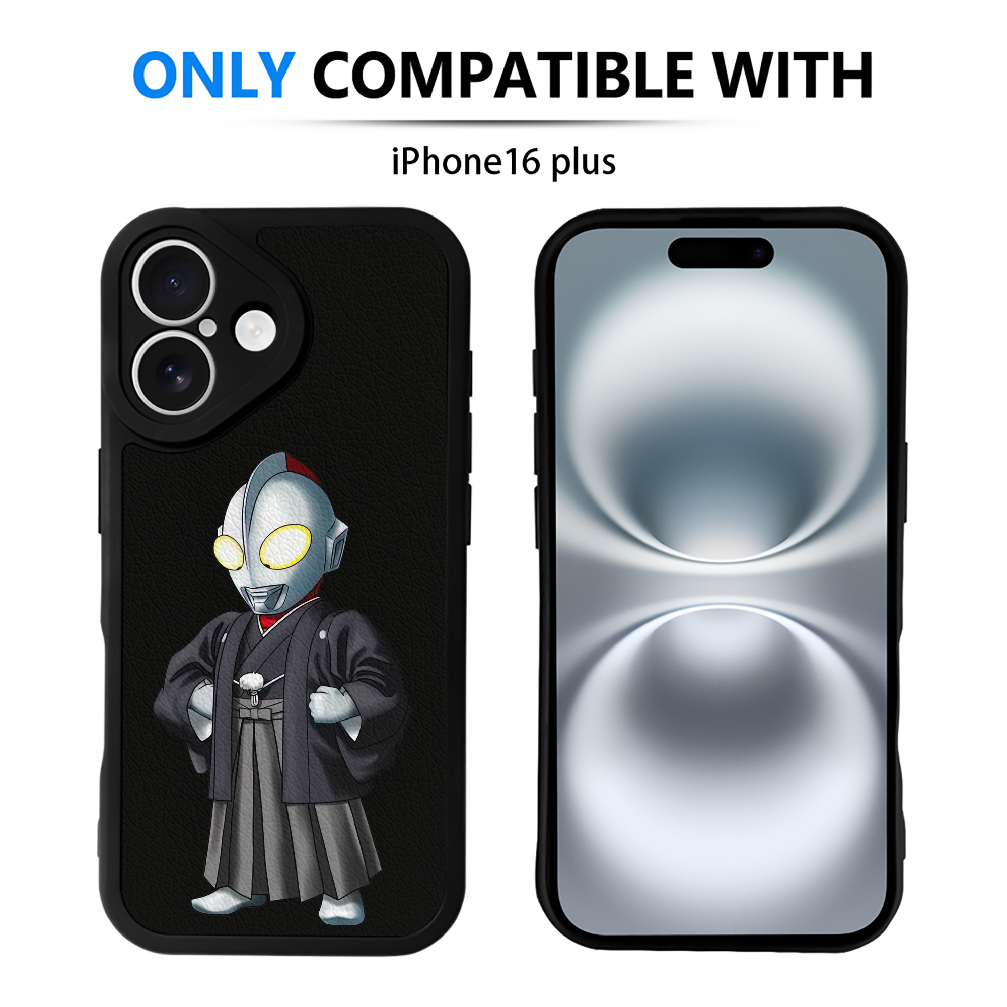 （画像用） ウルトラマン Ultraman 【iPhone 16シリーズ対応】シリコンスマホケース（レザー調） 材質：シリコン